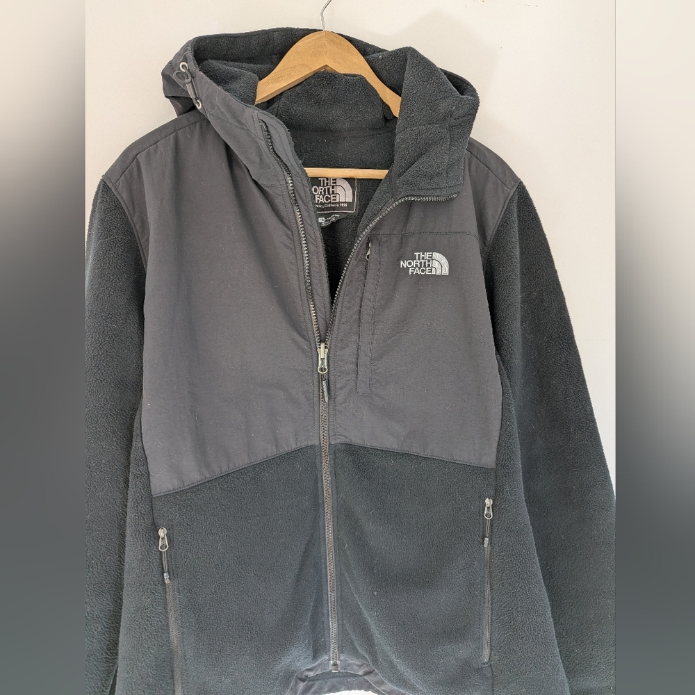 The North Face Denali Hooded Black Fleece Jacket Women's  Size XL - Picture 4 of 16